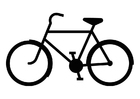 Coloring pages bicycle silouette
