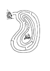 Coloring pages frog maze
