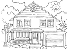 Coloring pages house - exterior