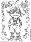 Coloring pages little elf