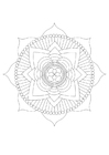 Coloring pages mandala - lotus
