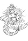 Coloring pages mermaid of Shamrock