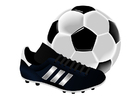 football shoe and ball