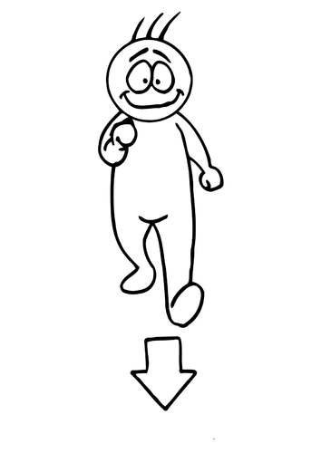 Coloring page 02b. on my way