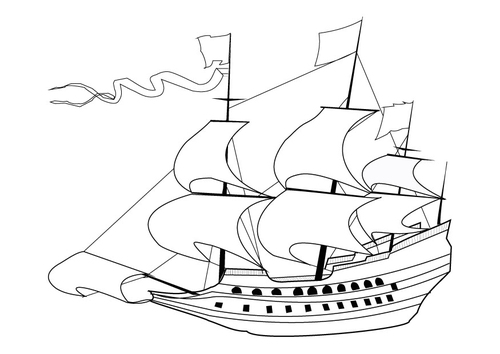 17th century sailing ship