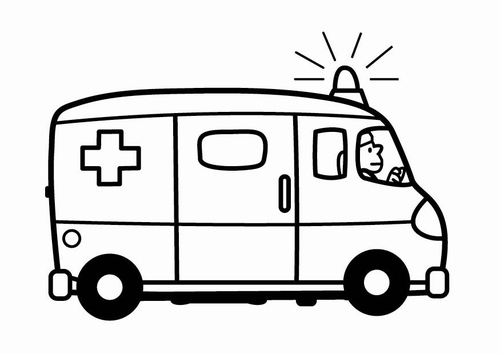 Coloring page ambulance