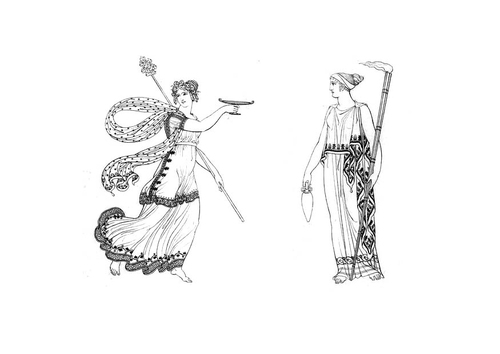 Bacchante and goddess from Ceres