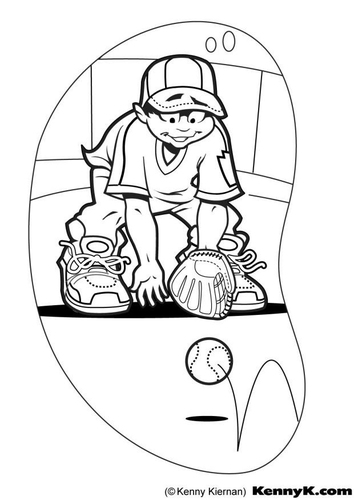 Coloring page baseball