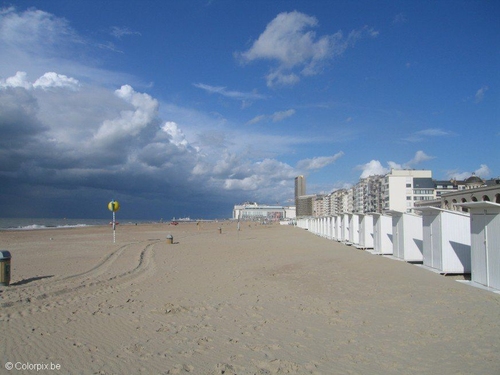 beach with cabins