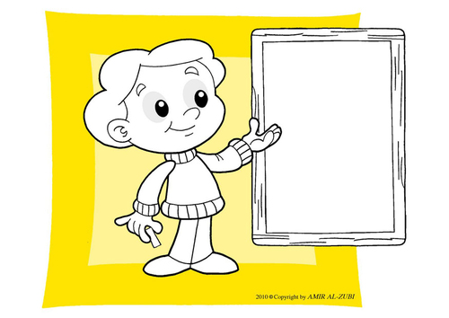 Coloring page blackboard