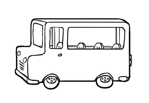 Coloring page Bus