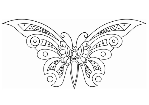 Coloring page butterfly