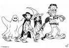 Coloring pages 06 halloween trick or treat