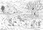 Coloring pages 06b. autumn