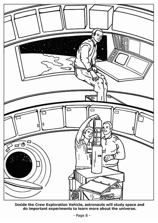 Coloring page 08 space experiments