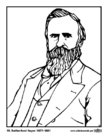 Coloring pages 19 Rutherford Hayes