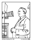 Coloring pages 29 Warren Harding