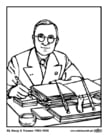 Coloring pages 33 Harry S. Truman