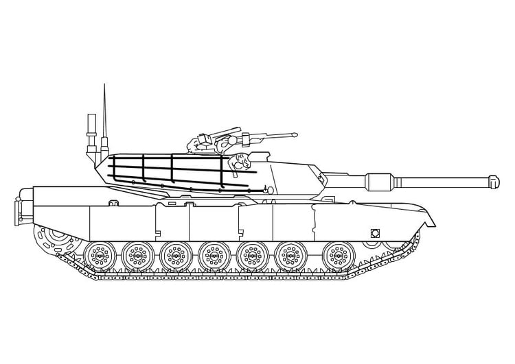 Coloring page Abrahm's tank