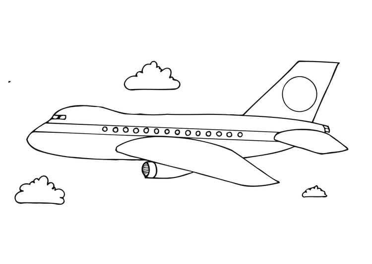 Coloring page aeroplane - img 12281.