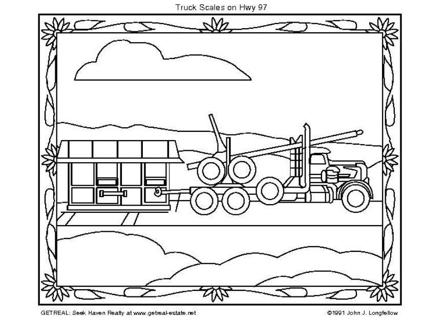 Coloring Pages Trucks. Coloring page American Truck