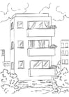Coloring pages appartment