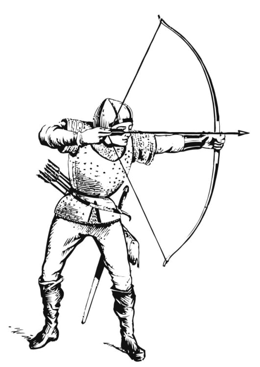 Coloring page archer