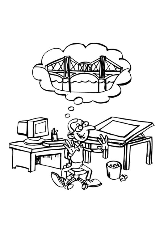Coloring page architect