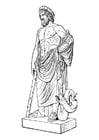 Coloring pages Asclepios