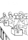 Coloring pages assembly line