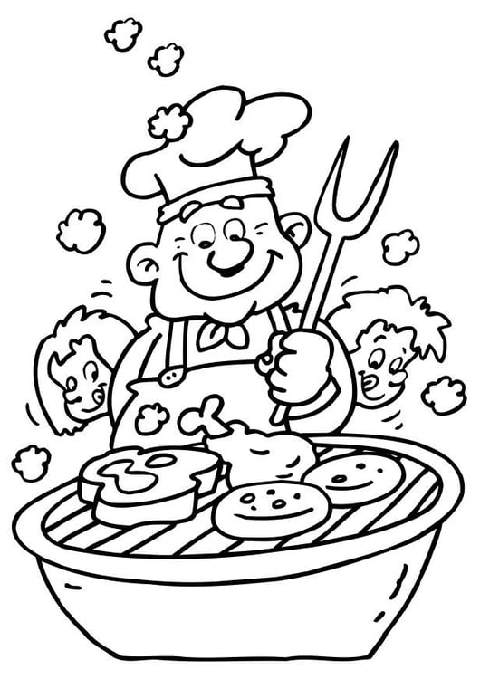 Coloring page barbeque