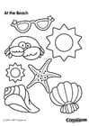 Coloring pages beach