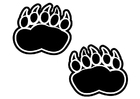 Coloring pages bear footprint