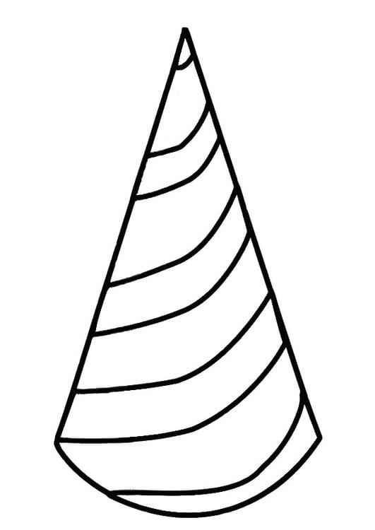 Coloring page birthday hat