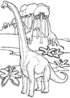 Coloring pages brontosaurs
