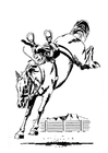 Coloring pages bucking horse