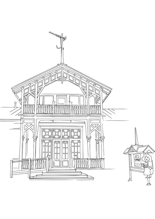 Coloring page building