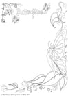 Coloring pages butterfly decoration