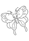 Coloring pages butterfly girl