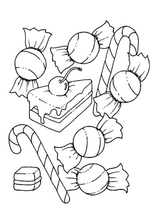 Coloring page candy