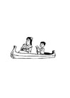Coloring pages canoe