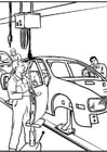 Coloring pages car manufacturing