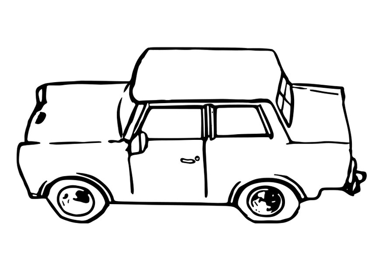 Coloring page car - trabant