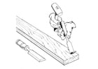 Coloring pages carpenter with chisel