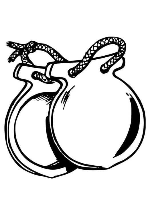 Coloring page castanets