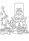 Coloring pages celebrate Christmas