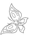 Coloring pages cheerful butterfly