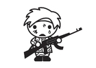 Coloring pages child soldier