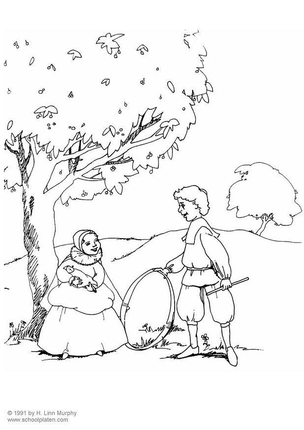 coloring pages for adults. Coloring page children dressed
