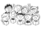 Coloring pages children's choir